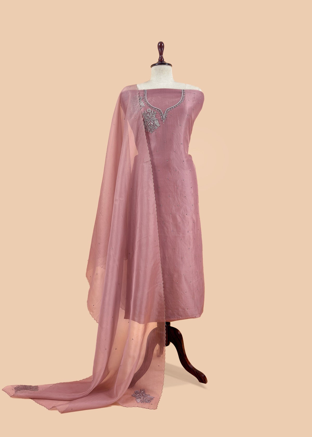 Shop designer kora silk suit for party and wedding celebration

