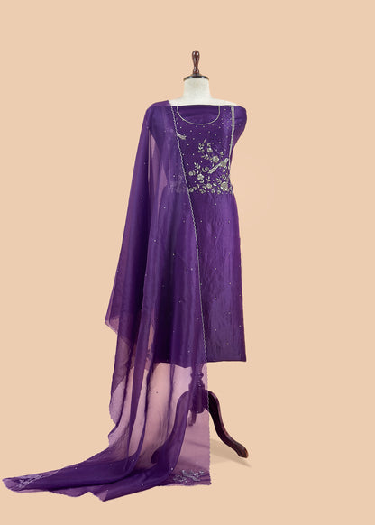 Shop designer kora silk suit for party and wedding celebration