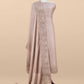 mulmul silk suit with french embroidery