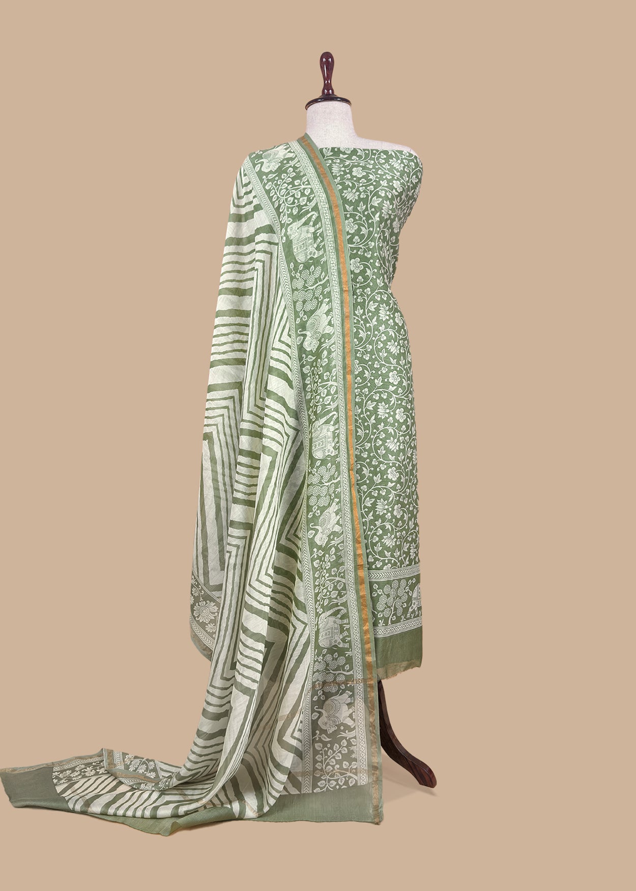 Maheshwari unstitched suit set at the best price

