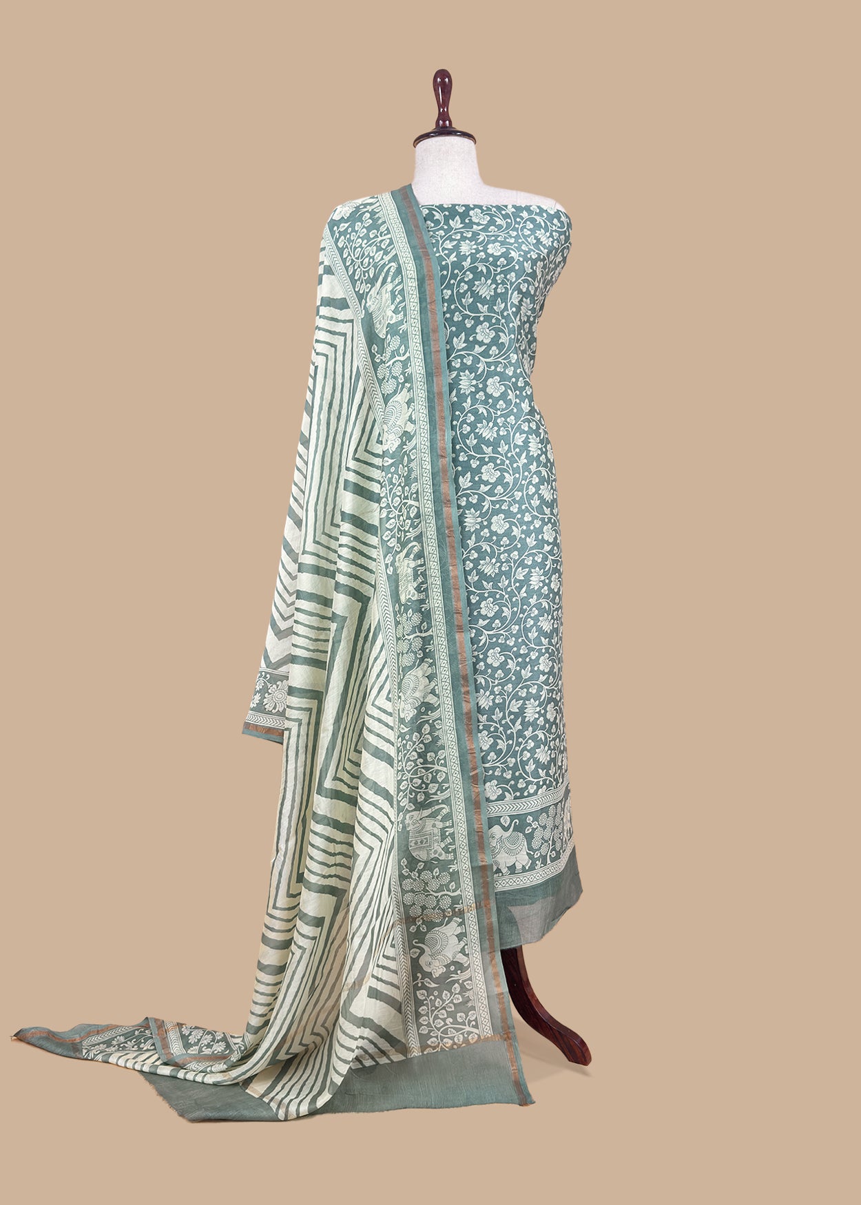 Maheshwari unstitched suit set at the best price

