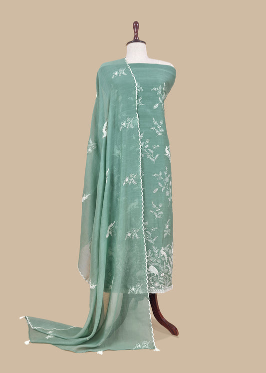 Mul chanderi silk suit gifting for women

