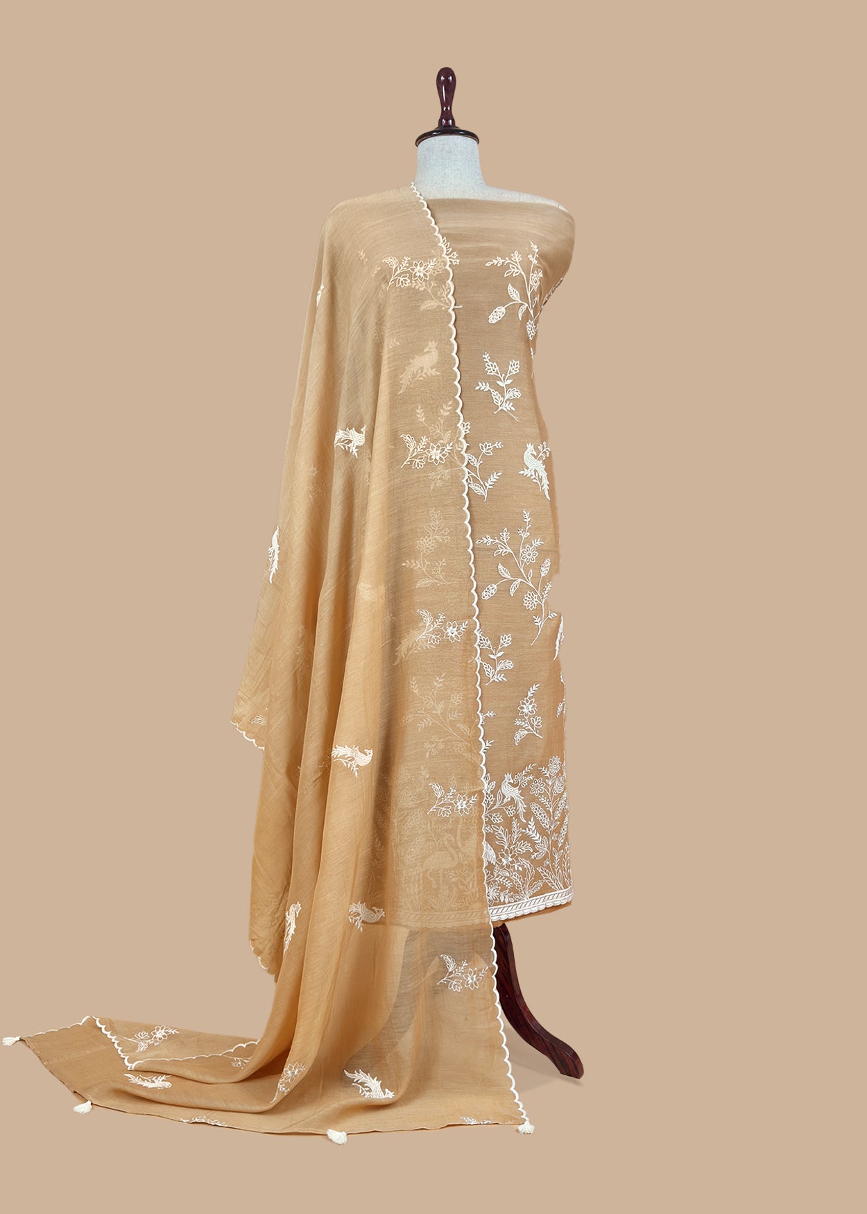 Mul chanderi silk suit gifting for women

