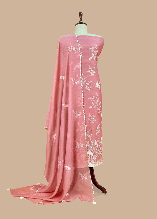 Mul chanderi silk suit gifting for women

