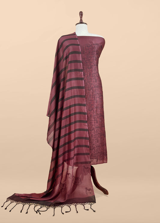 Premium quality banarasi chanderi silk suit

