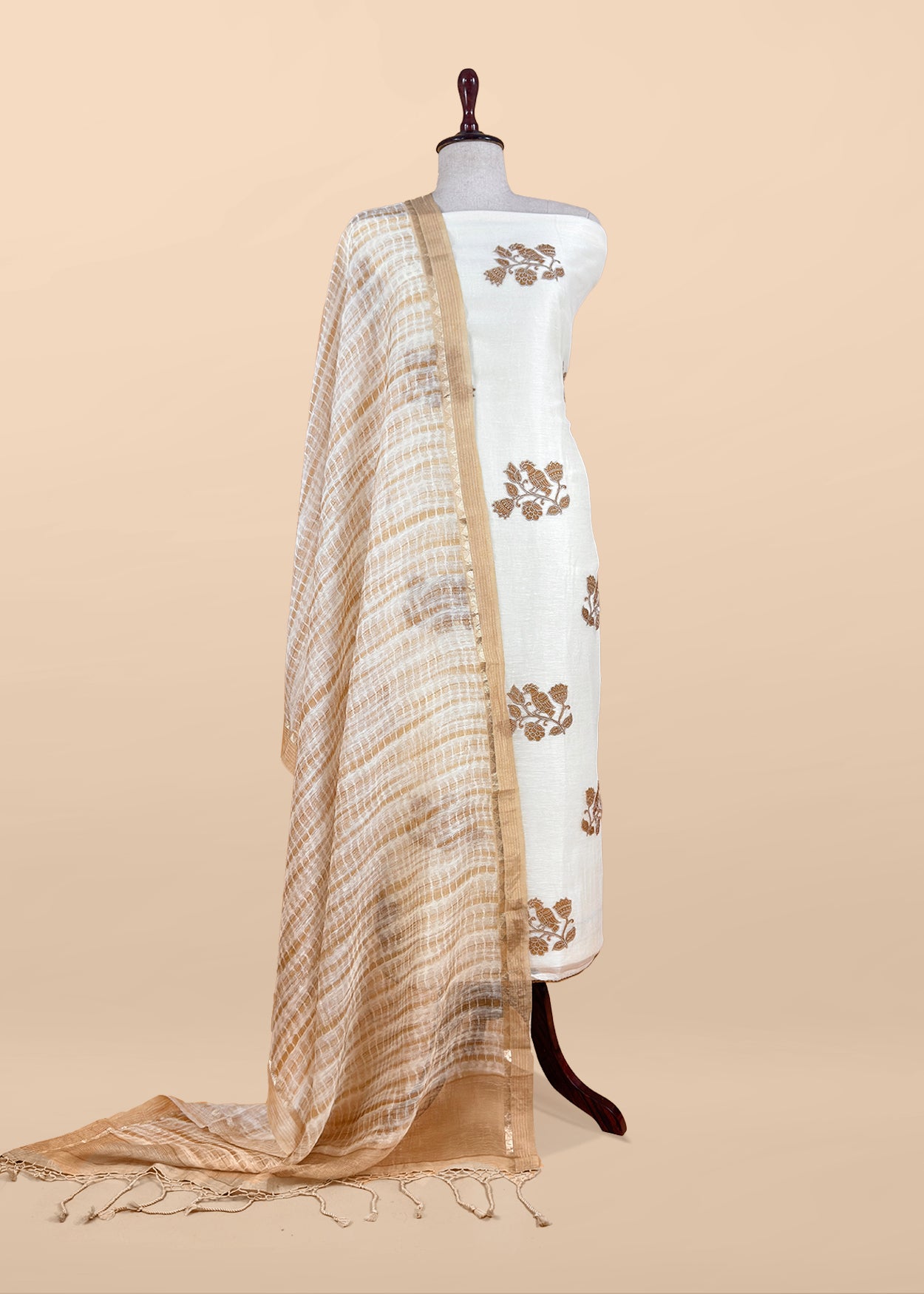 Pure linen unstitched suits for women

