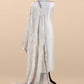 Ivory Pure Linen Silk Suit With Resham Thread Floral Jaal Embroidery
