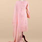 Pink Pure Mulmul Suit With Resham Thread Embroidery