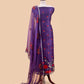 Pure handloom kora silk suit with resham embroidery

