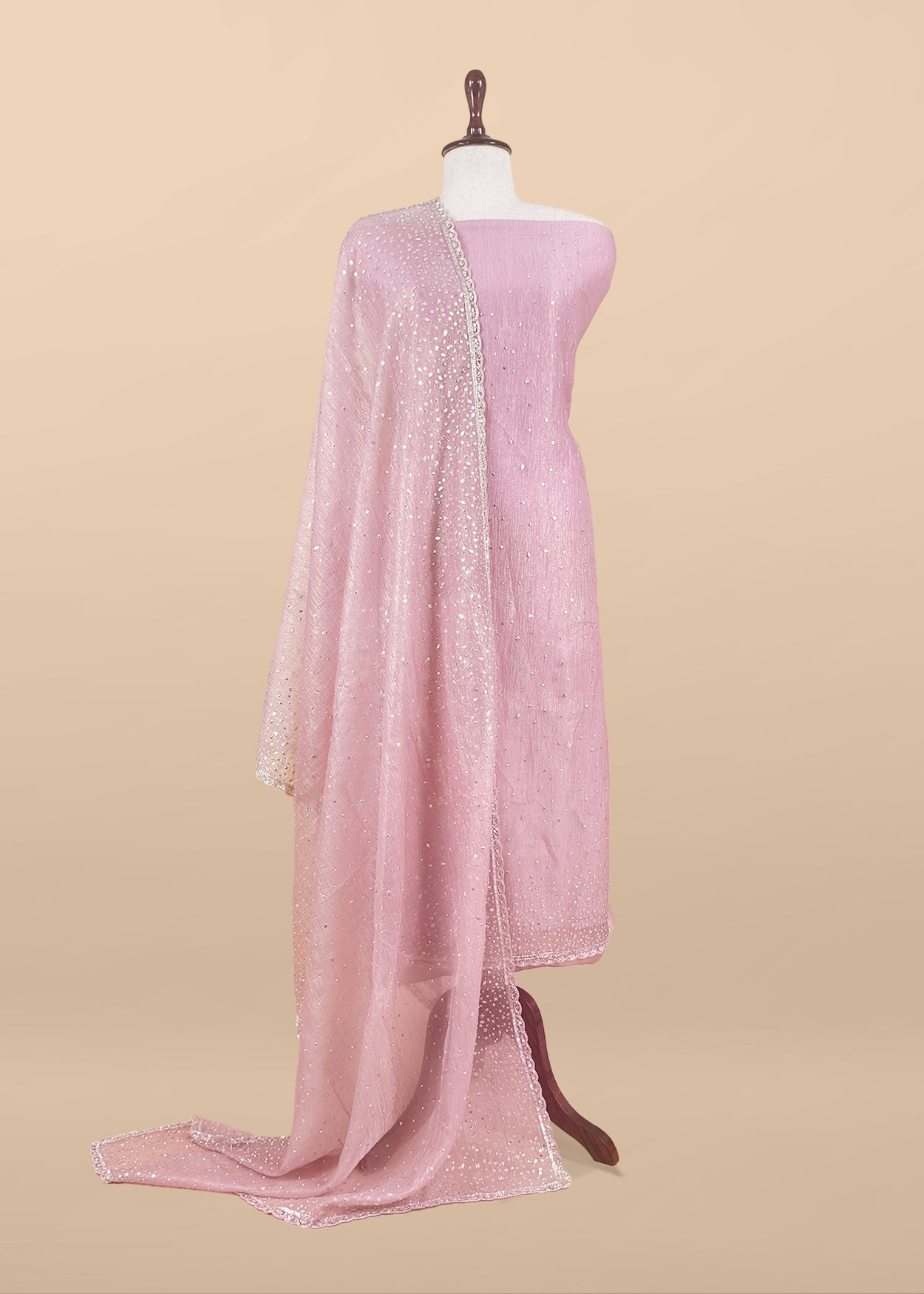 Buy wedding wear suit in tissue silk fabric

