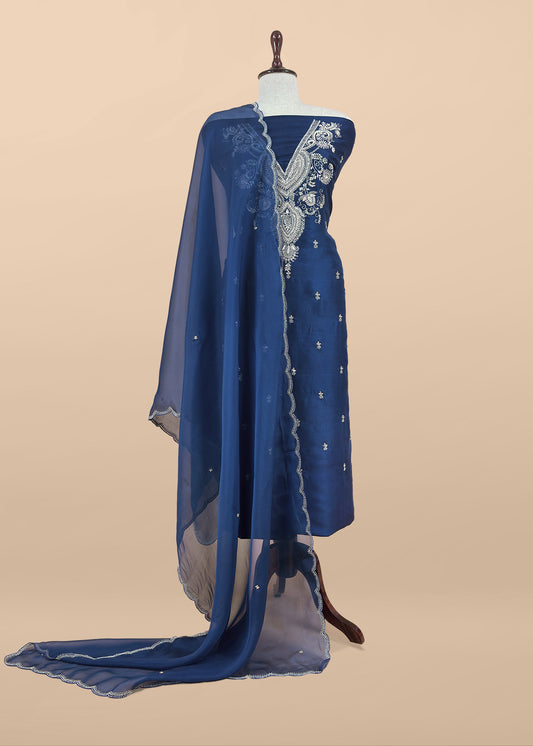 Traditional indian wedding wear dupion silk suit

