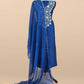 Luxe Royal Blue Dupion Silk Kurta and Kora Silk Dupatta With Handwork