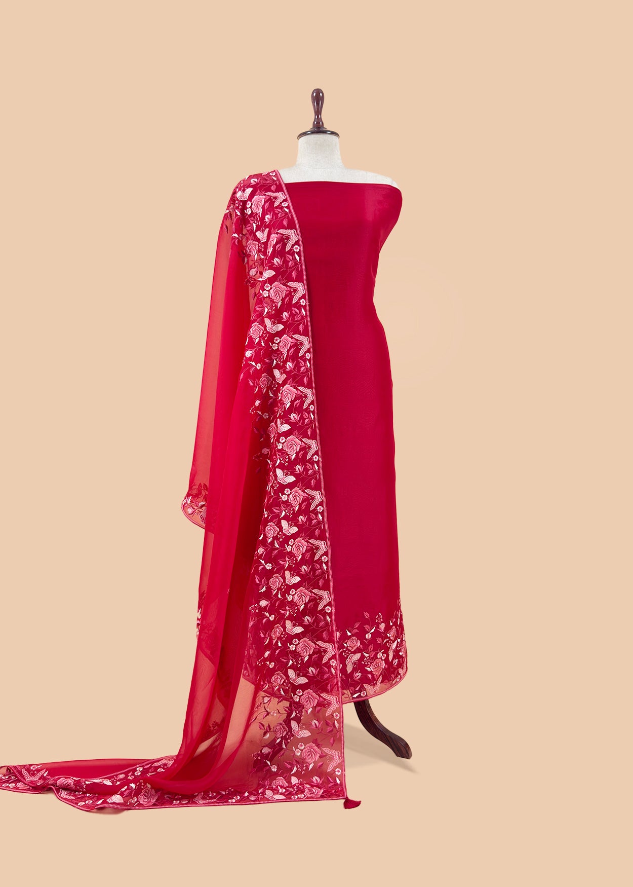 Shop designer kora silk suit for party and wedding celebration

