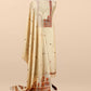 Pink Linen Chanderi Unstitched Suit With jamdani Weaving
