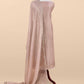 Pink Pure Crushed Tissue Silk Suit Fabric With Mukaish And Hand Work