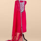 Red Luxe Handloom Raw Silk Kurta and Kora Silk Dupatta With Handwork