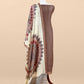 Cedar Brown Pure Maheshwari Silk Suit With Kantha Stitch Hand Embroidery