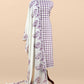 Luxe Pastel Blue Handloom Mulmul Suit With Kantha Hand Embroidery