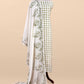 Luxe Pastel Blue Handloom Mulmul Suit With Kantha Hand Embroidery