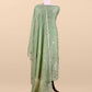 Green Pure Mul Cotton Suit With Flower Embroidery
