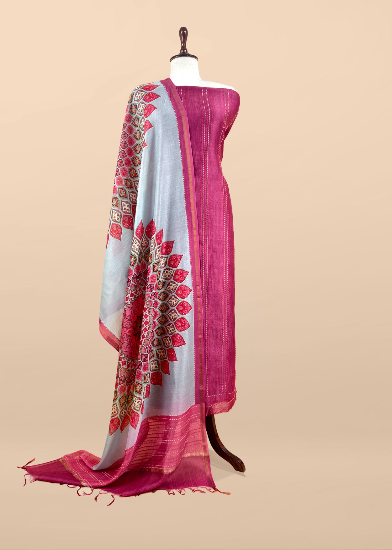 Maheshwari unstitched suit set at the best price

