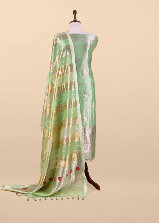 Buy wedding wear suit in tissue silk fabric

