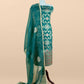 Luxe Bottle Green Handloom Silk Kurta and Kora Silk Dupatta With Handwork