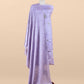 Lavender Art Tussar Suit With Cutdana And Sequin Handwork