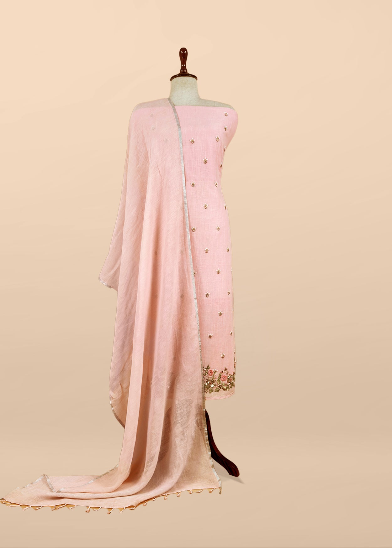 Lemon Yellow Presenting Our Pure Linen Unstitched Dupatta-Suit From Kalasheel’s The Little Garden Collection 🕊️