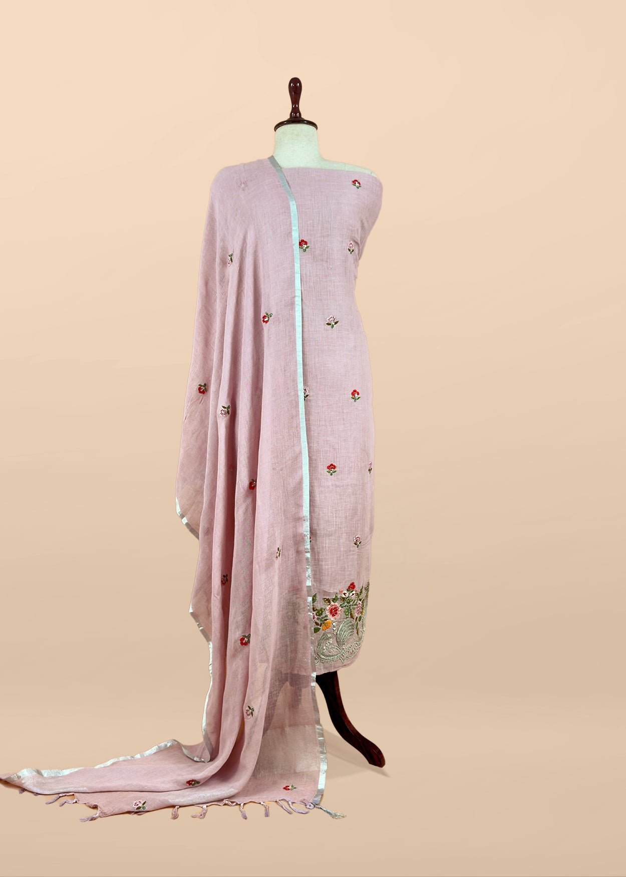 Lilac Presenting Our Pure Linen Unstitched Dupatta-Suit From Kalasheel’s The Little Garden Collection 🕊️