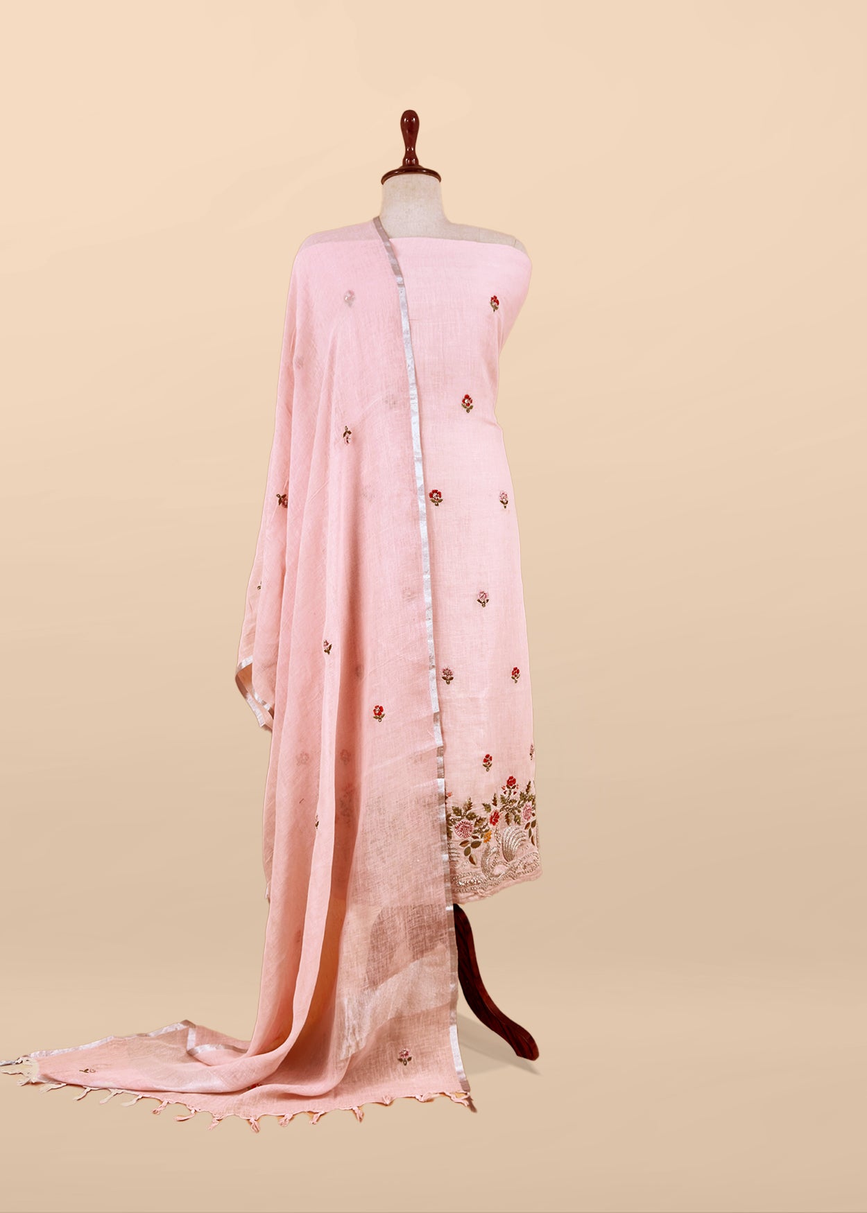 Lilac Presenting Our Pure Linen Unstitched Dupatta-Suit From Kalasheel’s The Little Garden Collection 🕊️