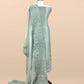 Mint Green Kalasheel Luxe Handloom Organza Suit With Garden French Embroidery