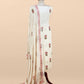 White With Pink Handloom Georgette Suit With Thread Embroidery