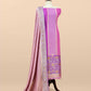 Luxe Lavender Handbrush Paint Handloom Khadi Georgette Unstitched Suit