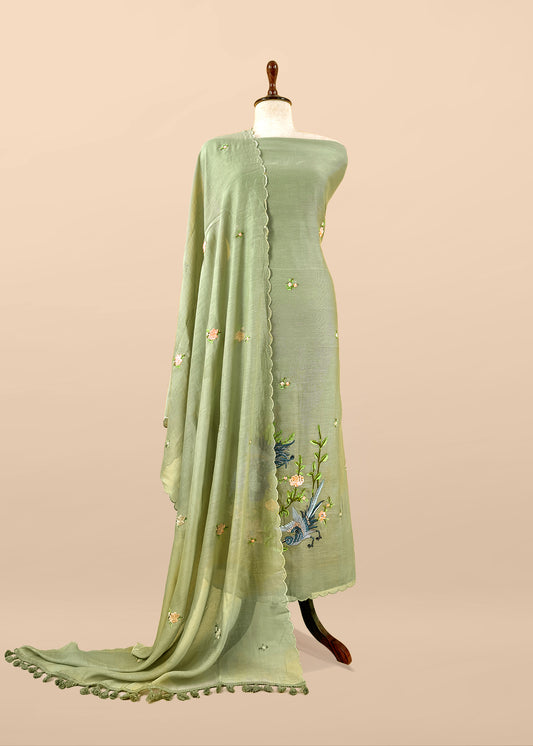 buy mul chanderi suit at the best price

