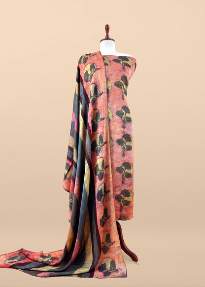 Peach Nashpal Ajrakh Suits in Purest Modal by Tussar Fabric