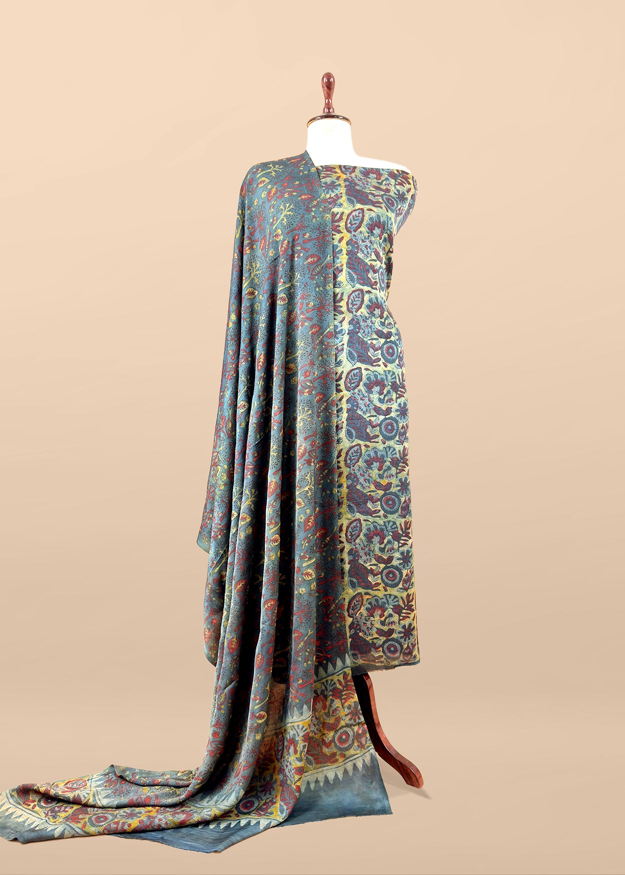 Multicolor Nashpal Ajrakh Suits in Purest Modal by Tussar Fabric