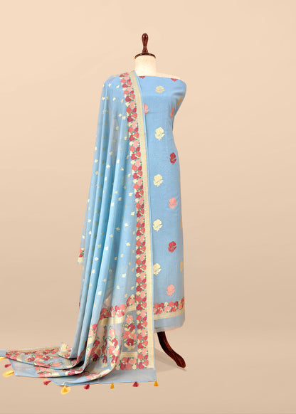 Premium quality pure banarasi cotton suit

