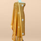 Yellow Chidiya Mulmul Kurta And Kora Silk Dupatta With Daba Hua Zari Embroidery