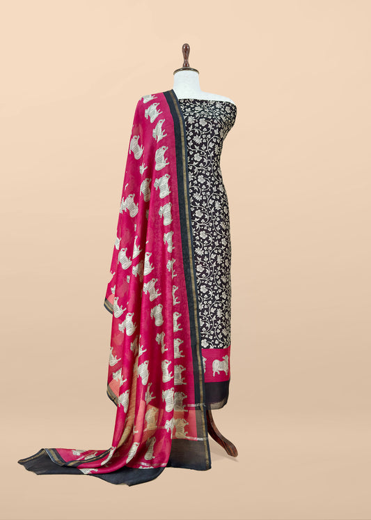Maheshwari unstitched suit set at the best price

