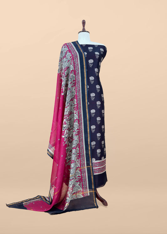 Maheshwari unstitched suit set at the best price

