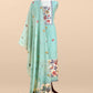 Mint Green Linen Chanderi Suit With Jamdani Weaving