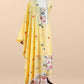 Yellow Linen Chanderi Suit With Jamdani Weaving
