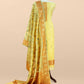 Yellow Linen Chanderi Suit With Floral Jamdani Weaving