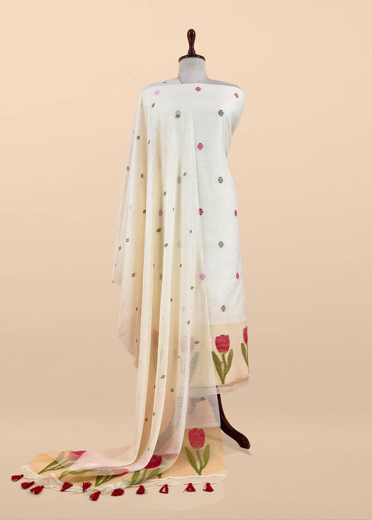 jamdani weaved suit for gifting mom

