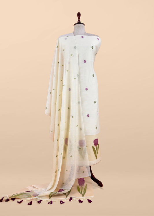 jamdani weaved suit for gifting mom

