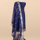 Deep Violet Handloom Raw Silk Suit With Kora Silk Dupatta