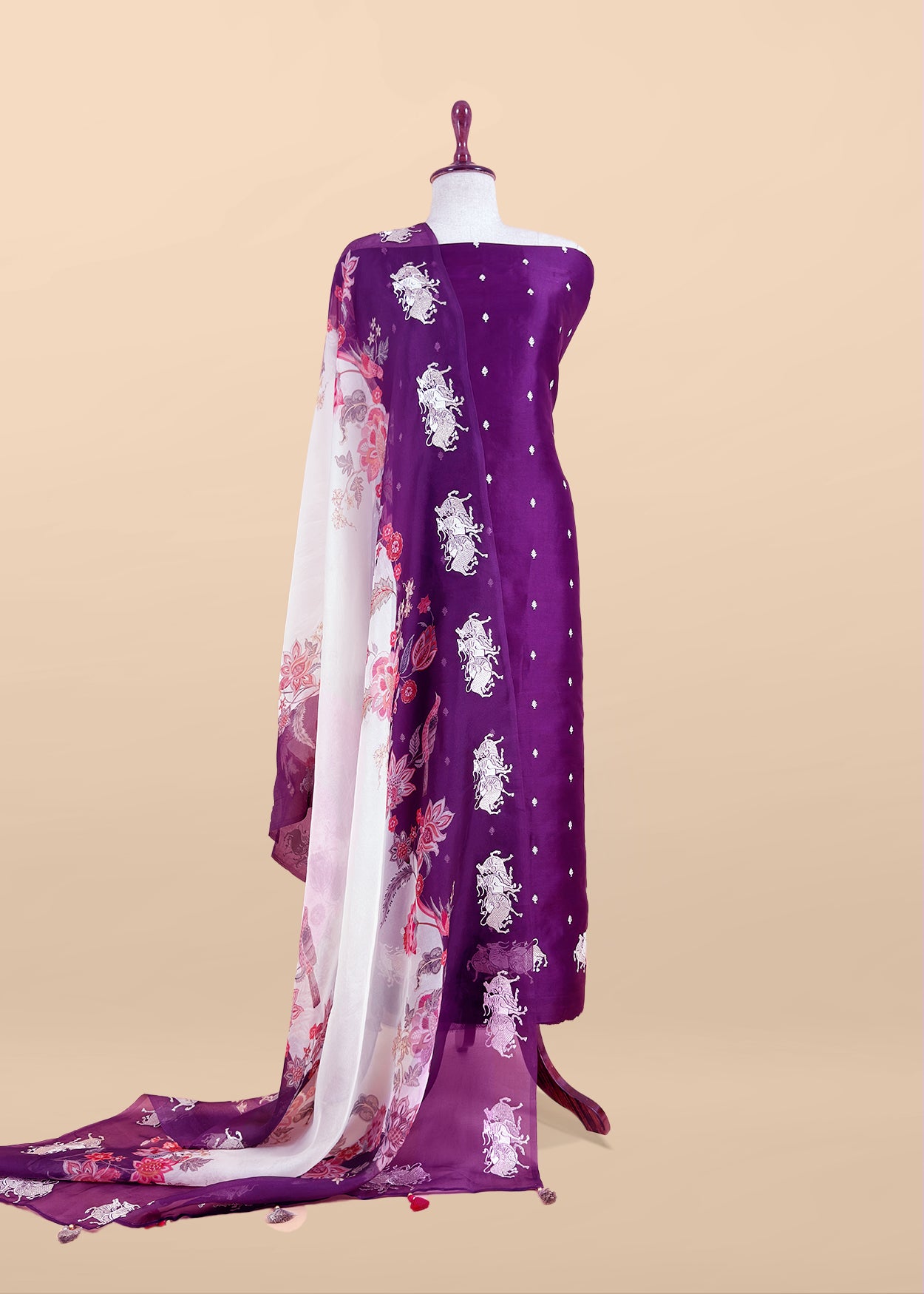 wedding wear organza suit set

