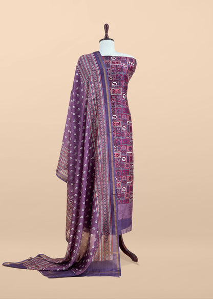 Maheshwari unstitched suit set at the best price

