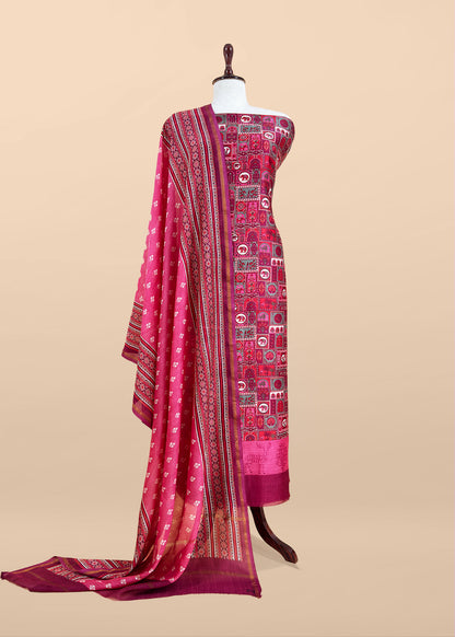 Maheshwari unstitched suit set at the best price

